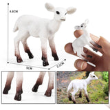 Maxbell 6Pcs Realistic Animal Deer Figures DIY Crafts for Desktop Home Supplies White