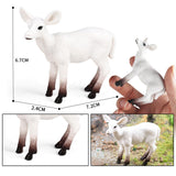 Maxbell 6Pcs Realistic Animal Deer Figures DIY Crafts for Desktop Home Supplies White