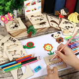 Maxbell Kids Wooden Drawing Stencils Kit painting Stencils for Activity Birthday