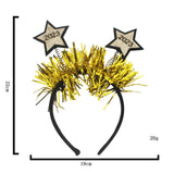 Maxbell Happy New Year Headband Photo Prop Eve Party Supplies for Kids Adults