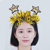 Maxbell Happy New Year Headband Photo Prop Eve Party Supplies for Kids Adults