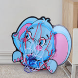 Maxbell Cartoon Board with Net and Ball Outdoor Indoor Game for Girls Boys Elephant