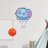 Maxbell Cartoon Board with Net and Ball Outdoor Indoor Game for Girls Boys Elephant