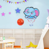 Maxbell Cartoon Board with Net and Ball Outdoor Indoor Game for Girls Boys Elephant