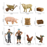 Maxbell Children Farm Farmer Animal Figures Toys Set Easily Clean Style A