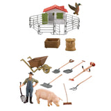 Maxbell Children Farm Farmer Animal Figures Toys Set Easily Clean Style A