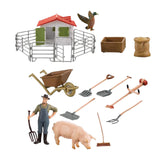 Maxbell Children Farm Farmer Animal Figures Toys Set Easily Clean Style A