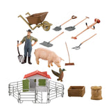 Maxbell Children Farm Farmer Animal Figures Toys Set Easily Clean Style A