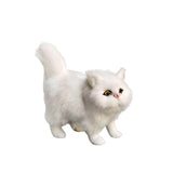 Maxbell Miniature Simulation Cat Figures Birthday Gift for Dollhouse Desktop White