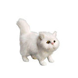 Maxbell Miniature Simulation Cat Figures Birthday Gift for Dollhouse Desktop White