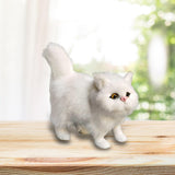Maxbell Miniature Simulation Cat Figures Birthday Gift for Dollhouse Desktop White