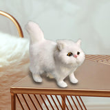 Maxbell Miniature Simulation Cat Figures Birthday Gift for Dollhouse Desktop White