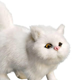 Maxbell Miniature Simulation Cat Figures Birthday Gift for Dollhouse Desktop White