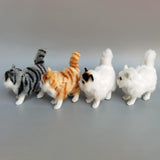 Maxbell Miniature Simulation Cat Figures Birthday Gift for Dollhouse Desktop Gray