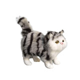 Maxbell Miniature Simulation Cat Figures Birthday Gift for Dollhouse Desktop Gray