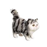 Maxbell Miniature Simulation Cat Figures Birthday Gift for Dollhouse Desktop Gray