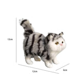 Maxbell Miniature Simulation Cat Figures Birthday Gift for Dollhouse Desktop Gray