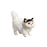 Maxbell Miniature Simulation Cat Figures Birthday Gift for Dollhouse Desktop White Black