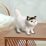 Maxbell Miniature Simulation Cat Figures Birthday Gift for Dollhouse Desktop White Black