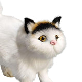 Maxbell Miniature Simulation Cat Figures Birthday Gift for Dollhouse Desktop White Black