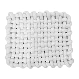 Maxbell Knitted Yarn Blanket Handmade Thick Soft for lounge Sofa White