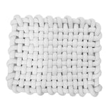 Maxbell Knitted Yarn Blanket Handmade Thick Soft for lounge Sofa White