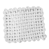 Maxbell Knitted Yarn Blanket Handmade Thick Soft for lounge Sofa White