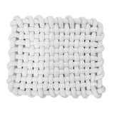Maxbell Knitted Yarn Blanket Handmade Thick Soft for lounge Sofa White