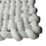 Maxbell Knitted Yarn Blanket Handmade Thick Soft for lounge Sofa White