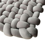 Maxbell Knitted Yarn Blanket Handmade Thick Soft for lounge Sofa light Gray