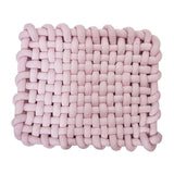 Maxbell Knitted Yarn Blanket Handmade Thick Soft for lounge Sofa pink