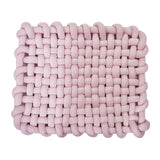 Maxbell Knitted Yarn Blanket Handmade Thick Soft for lounge Sofa pink