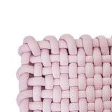 Maxbell Knitted Yarn Blanket Handmade Thick Soft for lounge Sofa pink