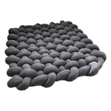 Maxbell Knitted Yarn Blanket Handmade Thick Soft for lounge Sofa dark gray