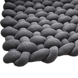 Maxbell Knitted Yarn Blanket Handmade Thick Soft for lounge Sofa dark gray
