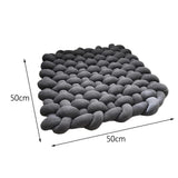 Maxbell Knitted Yarn Blanket Handmade Thick Soft for lounge Sofa dark gray