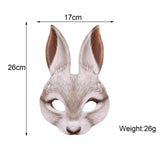 Maxbell Easter Rabbit Mask Cosplay Costume Props Novelty for Fancy Dress Carnival White