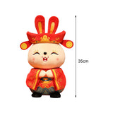 Maxbell Chinese New Year Doll Bunny Ornament Animal Doll Toy for New Year 35cm