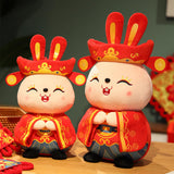 Maxbell Chinese New Year Doll Bunny Ornament Animal Doll Toy for New Year 35cm