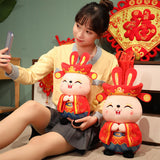 Maxbell Chinese New Year Doll Bunny Ornament Animal Doll Toy for New Year 35cm