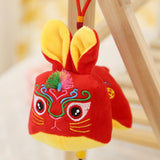 Maxbell Rabbit Ornament Plush Hanging Festival Stuffed Pendant for car Red