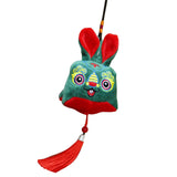 Maxbell Rabbit Ornament Plush Hanging Festival Stuffed Pendant for car Green