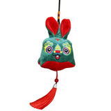 Maxbell Rabbit Ornament Plush Hanging Festival Stuffed Pendant for car Green