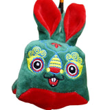 Maxbell Rabbit Ornament Plush Hanging Festival Stuffed Pendant for car Green