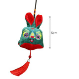 Maxbell Rabbit Ornament Plush Hanging Festival Stuffed Pendant for car Green