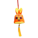 Maxbell Rabbit Ornament Plush Hanging Festival Stuffed Pendant for car Orange