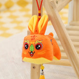 Maxbell Rabbit Ornament Plush Hanging Festival Stuffed Pendant for car Orange