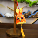 Maxbell Rabbit Ornament Plush Hanging Festival Stuffed Pendant for car Orange