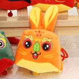 Maxbell Rabbit Ornament Plush Hanging Festival Stuffed Pendant for car Orange