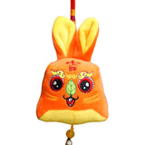 Maxbell Rabbit Ornament Plush Hanging Festival Stuffed Pendant for car Orange